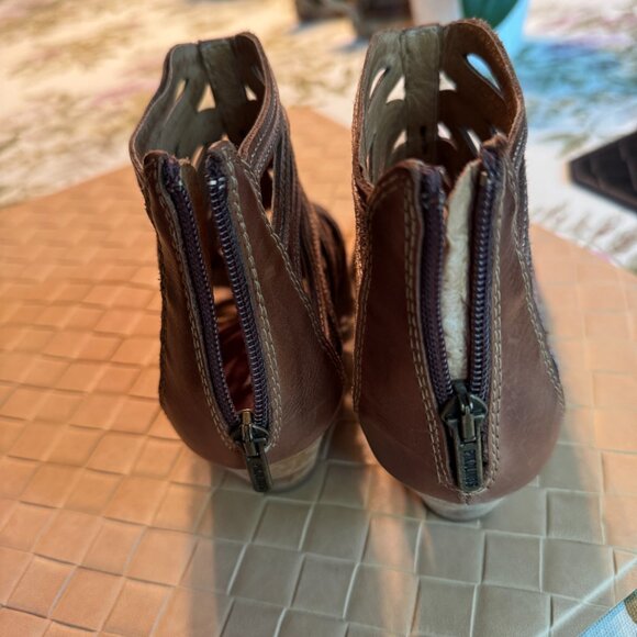 Pikolinos Gladiator Wedge Sandals Brown Spanish Leather Boho 36 - Picture 2 of 8